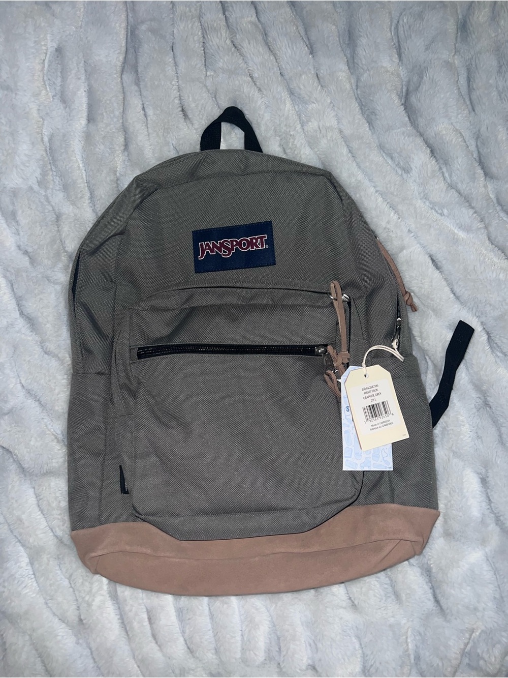 JanSport Gray & Tan Backpack